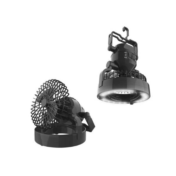 Leisure Sports 2-in-1 Leisure Sports Camping Fan and LED Light, Hangs from Ceiling of a Tent, Battery Operated(Black) 559451GJS - main